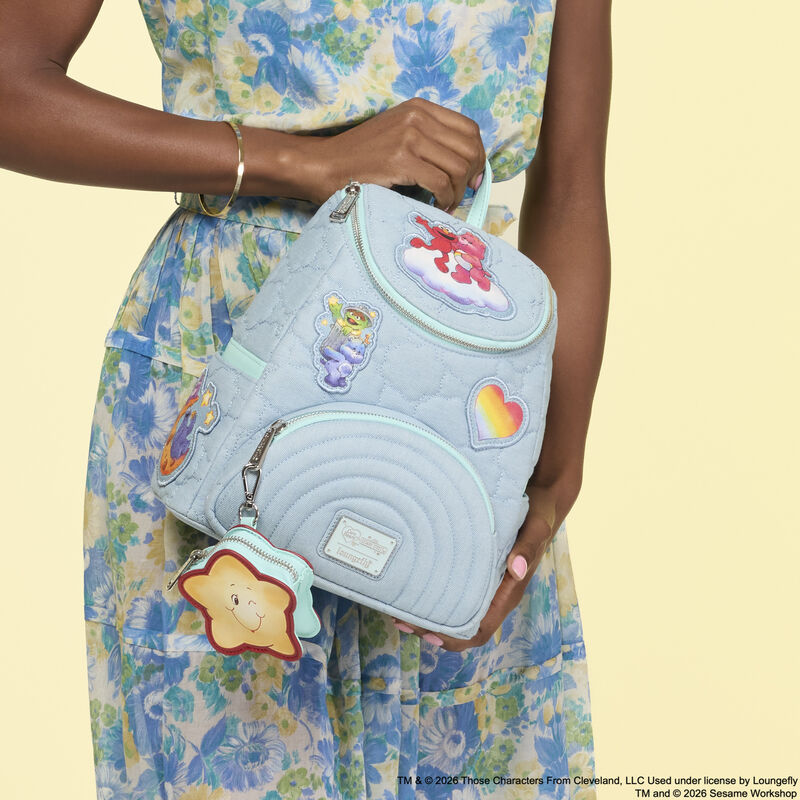 Care Bears x Sesame Street Denim Mini Backpack LFlifestyle1 view 2